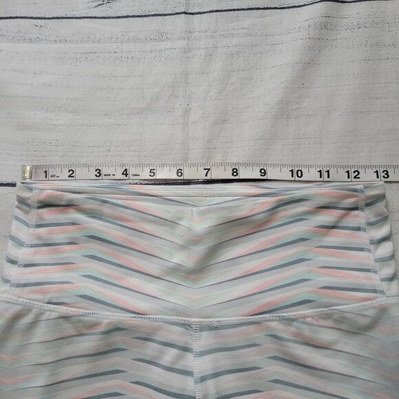 Athleta S Prism High-Rise Chaturanga Capri Leggings Multi-Color Stripe Athletic - Picture 4 of 9
